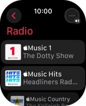Press the required radio station.