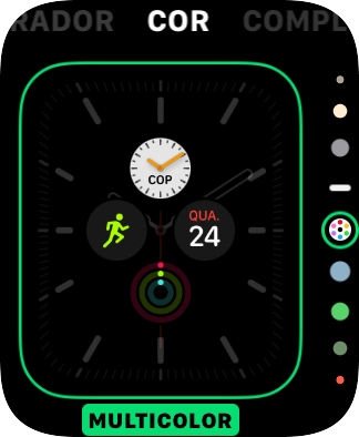 Prima a Digital Crown duas vezes para terminar e voltar ao ecrã inicial.