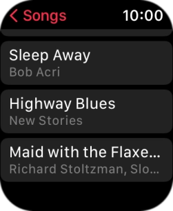 Go to the required category or playlist and press the required audio file.