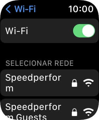 Prima a rede Wi-Fi pretendida.