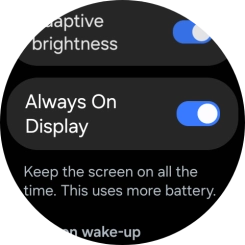 Press the indicator next to 'Always On Display' to turn the function on or off.