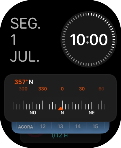Prima em qualquer ponto do ecrã e mantenha premido um instante.