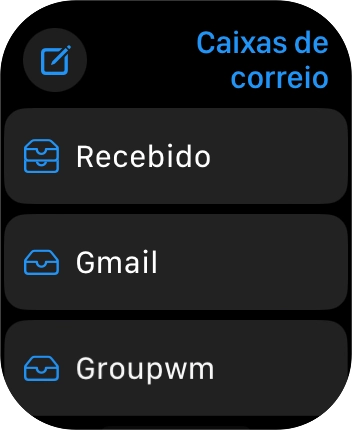 Prima a conta de e-mail pretendida.