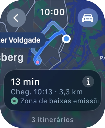 Prima o ícone para o tipo de transporte.