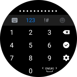 Key in the password for the WiFi network and press the confirm icon.
