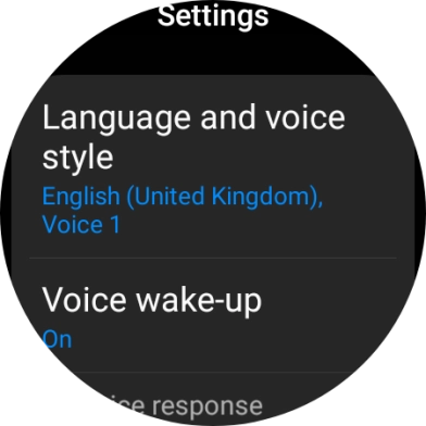 Press Language and voice style.