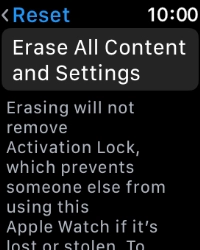 Press Erase All Content and Settings.
