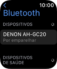 Prima o dispositivo Bluetooth pretendido.