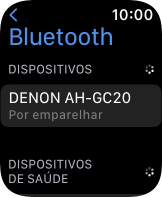 Prima o dispositivo Bluetooth pretendido.