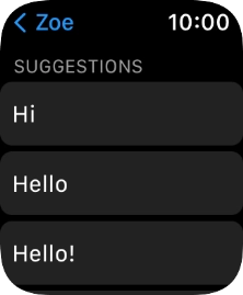Press the required quick reply.