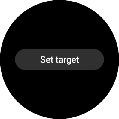 Press Set target. Press Set target.