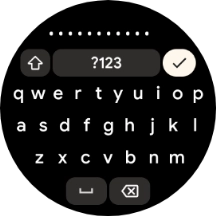 Key in the password for the WiFi network and press the confirm icon.