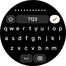Key in the password for the WiFi network and press the confirm icon.