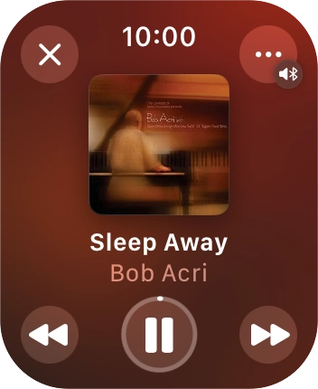 Gire a Digital Crown para escolher o volume de som pretendido.