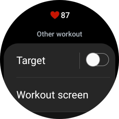 Press the indicator next to 'Target' to turn on the function. Press the indicator next to 'Target' to turn on the function.