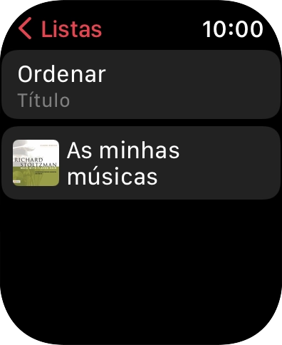 Prima a lista de reprodução pretendida.