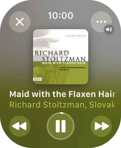 Gire a Digital Crown para escolher o volume de som pretendido.