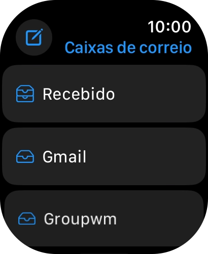 Prima a conta de e-mail pretendida.