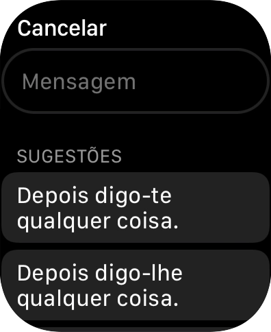 Prima Mensagem e dite a mensagem.