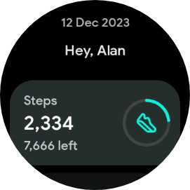 Slide your finger upwards on the screen to see how far you are from completing your daily activity goals. Slide your finger upwards on the screen to see how far you are from completing your daily activity goals.