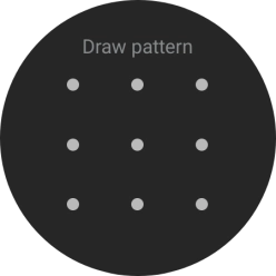 Slide your finger across the screen to connect at least four points and follow the instructions on the screen to create a pattern as lock code.