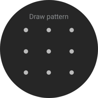 Slide your finger across the screen to connect at least four points and follow the instructions on the screen to create a pattern as lock code.