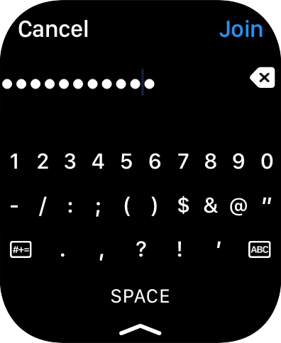 Introduza a password da rede Wi-Fi e prima Join.