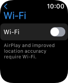 Press the indicator next to 'Wi-Fi' to turn on the function.