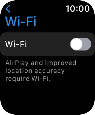 Press the indicator next to 'Wi-Fi' to turn on the function.