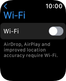 Press the indicator next to 'Wi-Fi' to turn on the function.