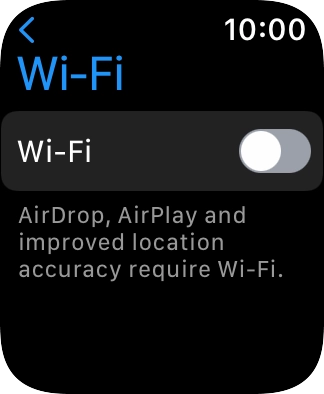Press the indicator next to 'Wi-Fi' to turn on the function.