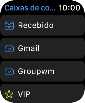 Prima a conta de e-mail pretendida.