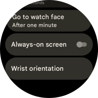 Press the indicator next to 'Always-On screen' to turn the function on or off.