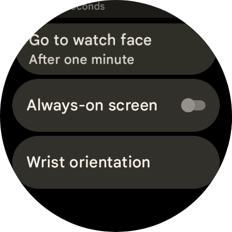 Press the indicator next to 'Always-On screen' to turn the function on or off.