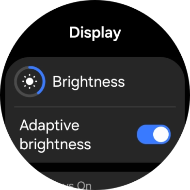 Press the indicator next to 'Adaptive brightness' to turn the function on or off.