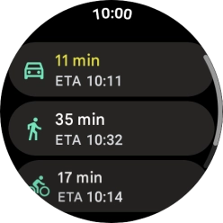 Press the required mode of transportation.