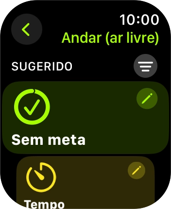 Prima a Digital Crown as vezes necessárias para voltar ao menu principal.