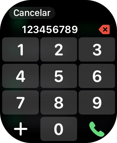 Marque o número pretendido e prima o ícone de chamada.