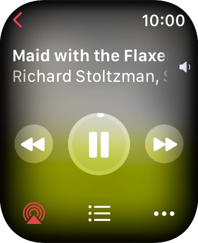 Gire a Digital Crown para escolher o volume de som pretendido.