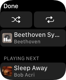 Press the shuffle icon to turn the function on or off.