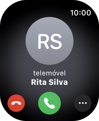 Prima a Digital Crown quando receber uma chamada.