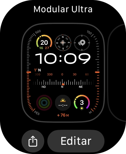 Deslize o dedo para a esquerda no ecrã.