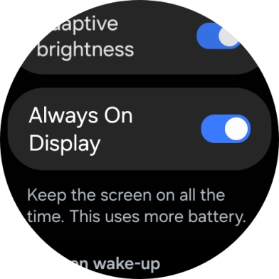 Press the indicator next to 'Always On Display' to turn the function on or off.