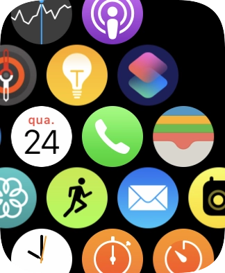 Prima o ícone de telefone.