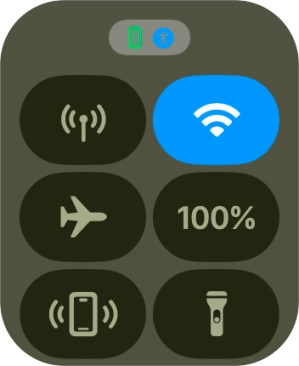 Press the airplane mode icon to turn the function on or off.