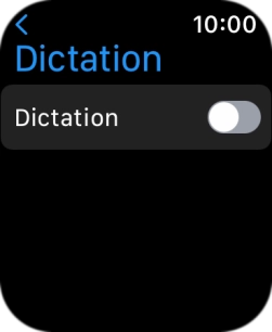 Press the indicator next to 'Dictation' to turn on the function.