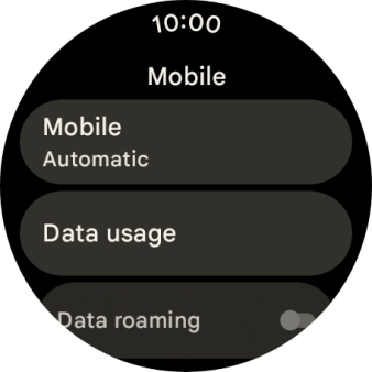 Press Data usage.