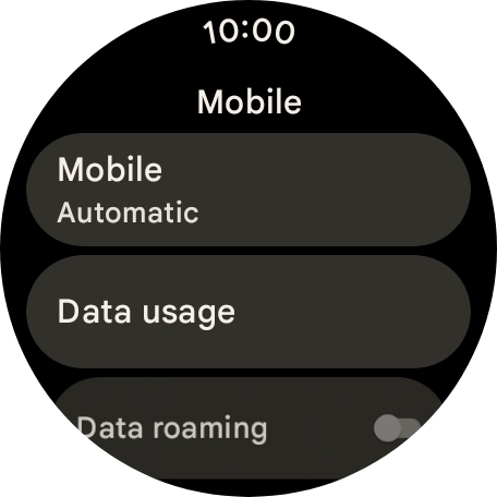 Press Data usage.