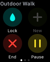 Press End to stop your training activity.
