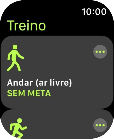 Prima a atividade de treino pretendida para iniciar-la.